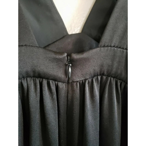 Rachel Zoe Jumpsuit Women's 6 Black Anouk  Deep V Wide Leg NWT - Picture 6 of 10